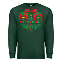 Sports Green swedish dala horse folk art t shirt Premium Sweatshirt - linhVisuals