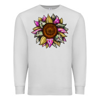 Dove Grey sunflower camouflage Premium Sweatshirt - JahusDesignShop