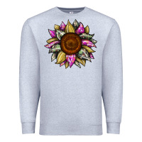 Heather Grey sunflower camouflage Premium Sweatshirt - JahusDesignShop