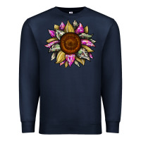 Navy sunflower camouflage Premium Sweatshirt - JahusDesignShop