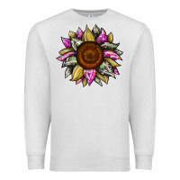 Oatmeal Heather sunflower camouflage Premium Sweatshirt - JahusDesignShop