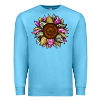 Ocean Blue sunflower camouflage Premium Sweatshirt - JahusDesignShop