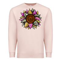 Pale Pink sunflower camouflage Premium Sweatshirt - JahusDesignShop