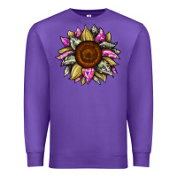 Purple sunflower camouflage Premium Sweatshirt - JahusDesignShop