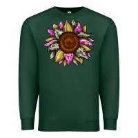 Sports Green sunflower camouflage Premium Sweatshirt - JahusDesignShop