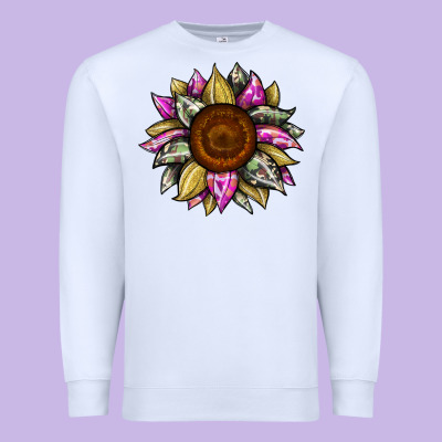 Sunflower Camouflage Premium Sweatshirt Designed By Jahusdesignshop