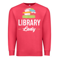 Cardinal womens funny library lady librarian library assistant t shirt Premium Sweatshirt - linhVisuals