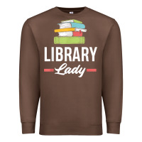 Chestnut womens funny library lady librarian library assistant t shirt Premium Sweatshirt - linhVisuals