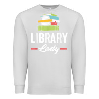 Dove Grey womens funny library lady librarian library assistant t shirt Premium Sweatshirt - linhVisuals