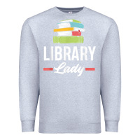 Heather Grey womens funny library lady librarian library assistant t shirt Premium Sweatshirt - linhVisuals
