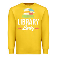 Lemon womens funny library lady librarian library assistant t shirt Premium Sweatshirt - linhVisuals