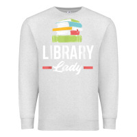 Oatmeal Heather womens funny library lady librarian library assistant t shirt Premium Sweatshirt - linhVisuals