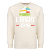 Sandshell womens funny library lady librarian library assistant t shirt Premium Sweatshirt - linhVisuals