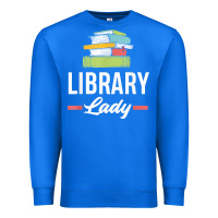 True Royal womens funny library lady librarian library assistant t shirt Premium Sweatshirt - linhVisuals
