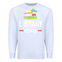 White womens funny library lady librarian library assistant t shirt Premium Sweatshirt - linhVisuals