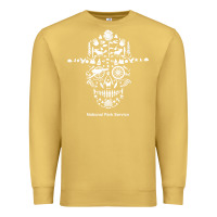 Antique Gold national park service, skull animals hiking camping eliments t shirt Premium Sweatshirt - linhVisuals