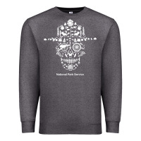Charcoal Heather national park service, skull animals hiking camping eliments t shirt Premium Sweatshirt - linhVisuals