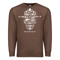 Chestnut national park service, skull animals hiking camping eliments t shirt Premium Sweatshirt - linhVisuals