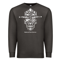 Smoke national park service, skull animals hiking camping eliments t shirt Premium Sweatshirt - linhVisuals