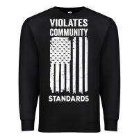 Black violates community standards apparel community t shirt Premium Sweatshirt - linhVisuals