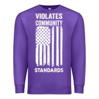 Purple violates community standards apparel community t shirt Premium Sweatshirt - linhVisuals