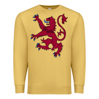 Antique Gold lion rampant of scotland, royal banner, royal arms, scottish pride Premium Sweatshirt - linhVisuals