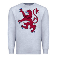 Heather Grey lion rampant of scotland, royal banner, royal arms, scottish pride Premium Sweatshirt - linhVisuals