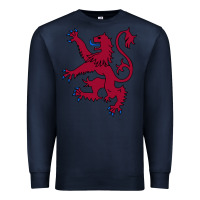 Navy lion rampant of scotland, royal banner, royal arms, scottish pride Premium Sweatshirt - linhVisuals