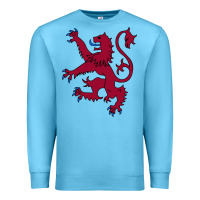 Ocean Blue lion rampant of scotland, royal banner, royal arms, scottish pride Premium Sweatshirt - linhVisuals