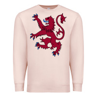 Pale Pink lion rampant of scotland, royal banner, royal arms, scottish pride Premium Sweatshirt - linhVisuals