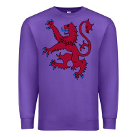 Purple lion rampant of scotland, royal banner, royal arms, scottish pride Premium Sweatshirt - linhVisuals