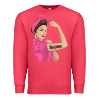 Cardinal believe cancer awareness women gift Premium Sweatshirt - linhVisuals