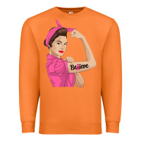 Carrot believe cancer awareness women gift Premium Sweatshirt - linhVisuals