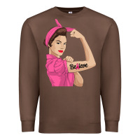 Chestnut believe cancer awareness women gift Premium Sweatshirt - linhVisuals