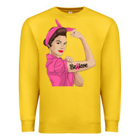 Lemon believe cancer awareness women gift Premium Sweatshirt - linhVisuals