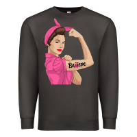 Smoke believe cancer awareness women gift Premium Sweatshirt - linhVisuals