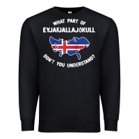 Black what part of eyjafjallajökull don't you understand raglan baseball te Premium Sweatshirt - linhVisuals