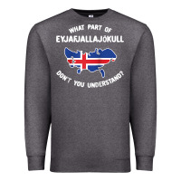 Charcoal Heather what part of eyjafjallajökull don't you understand raglan baseball te Premium Sweatshirt - linhVisuals