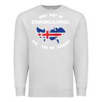 Dove Grey what part of eyjafjallajökull don't you understand raglan baseball te Premium Sweatshirt - linhVisuals