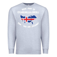 Heather Grey what part of eyjafjallajökull don't you understand raglan baseball te Premium Sweatshirt - linhVisuals