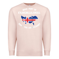 Pale Pink what part of eyjafjallajökull don't you understand raglan baseball te Premium Sweatshirt - linhVisuals
