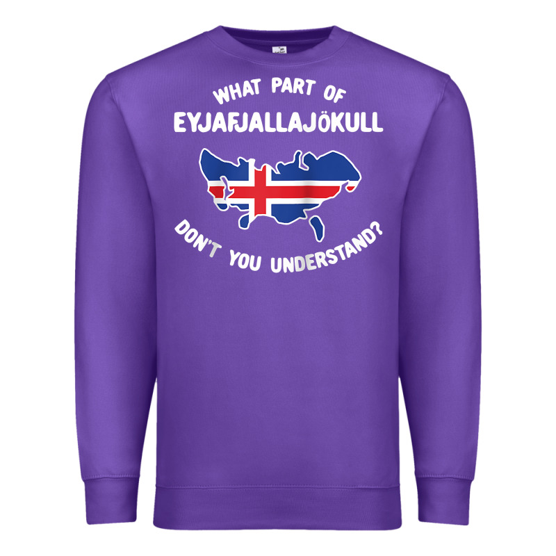 What Part Of Eyjafjallajökull Don't You Understand Raglan Baseball Te Premium Sweatshirt by linhVisuals | Teevron