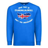 True Royal what part of eyjafjallajökull don't you understand raglan baseball te Premium Sweatshirt - linhVisuals