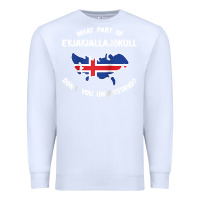 White what part of eyjafjallajökull don't you understand raglan baseball te Premium Sweatshirt - linhVisuals
