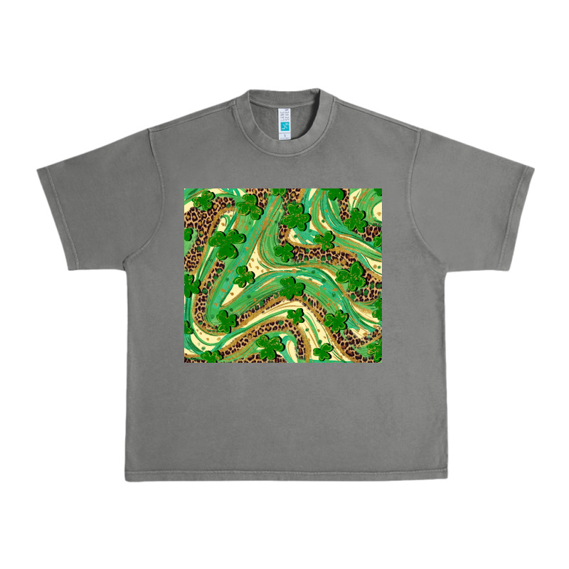 St. Patrick's Day Shamrock Leopard Urban Heavy Tee by RanaPortraitStore | Teevron