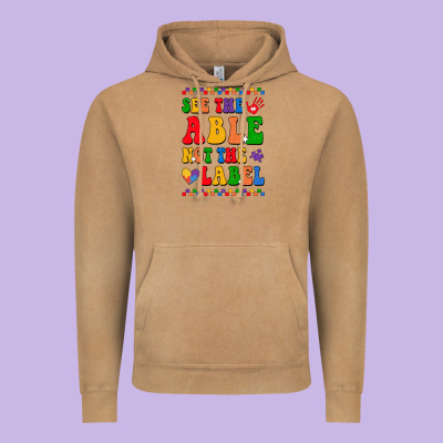 See The Able Not The Label Vintage Hoodie Designed By Cowhidedigitalart