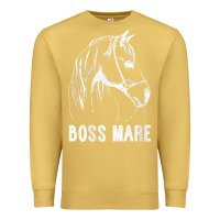 Antique Gold womens boss mare horseback riding equestrians men horse women gift v n Premium Sweatshirt - linhVisuals