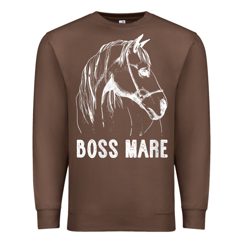 Womens Boss Mare Horseback Riding Equestrians Men Horse Women Gift V N Premium Sweatshirt by linhVisuals | Teevron
