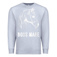Heather Grey womens boss mare horseback riding equestrians men horse women gift v n Premium Sweatshirt - linhVisuals