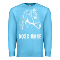 Ocean Blue womens boss mare horseback riding equestrians men horse women gift v n Premium Sweatshirt - linhVisuals